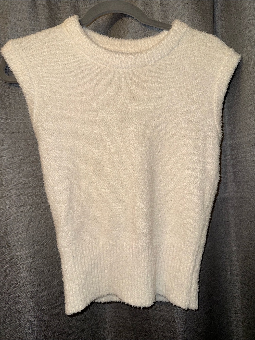 She + Sky Cream Textured Knit Tank